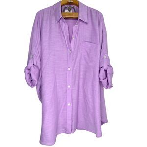 American Eagle Oversized, Lightweight Go Big Shirt Magenta Size: XL